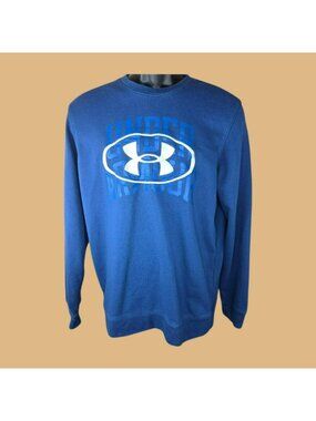 Under Armour Men's Crew Blue Sweatshirt Medium